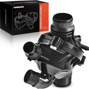 A-Premium Engine Coolant Thermostat Housing Assembly Compatible with BMW E70 X5 2007-2010 E71/E72 X6 2008-2010 3.0L